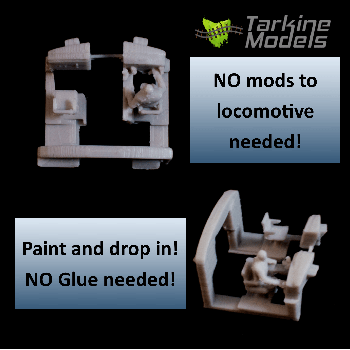 HO - Cab Interior - Suit Athearn "BLUEBOX" EMD F Series - Image 3