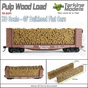 HO - Pulpwood Load to suit 40’ bulkhead flat cars