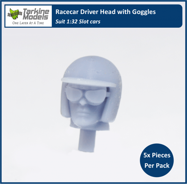 1:32 Classic Racecar Driver's Head with Goggles
