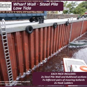 HO Scale - Steel Pile Wharf Kit (Low Tide)