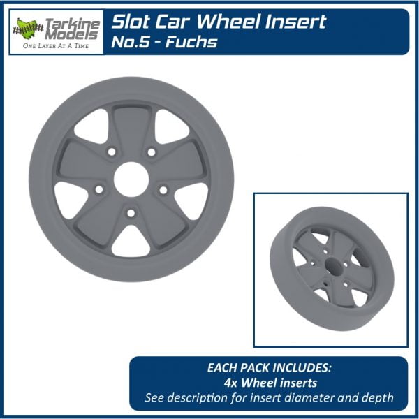 Slot Car Wheel Insert - No.5 Fuchs