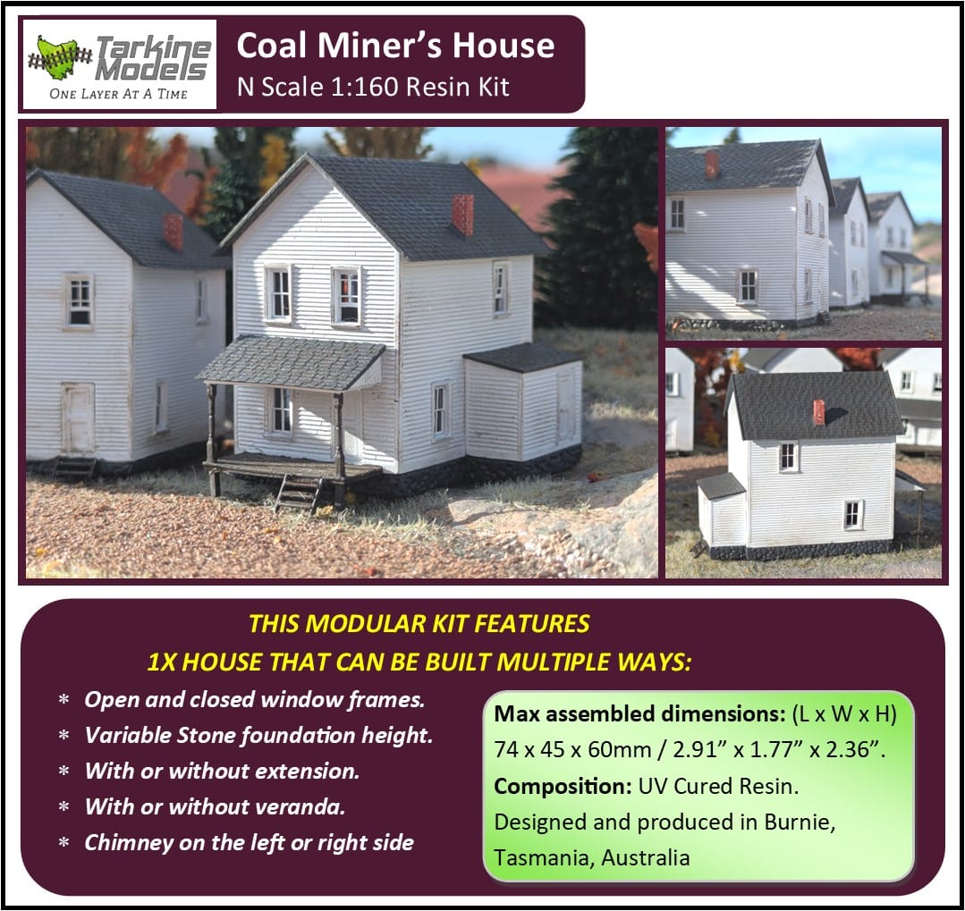 Coal Miner's House (N Scale Resin Kit)