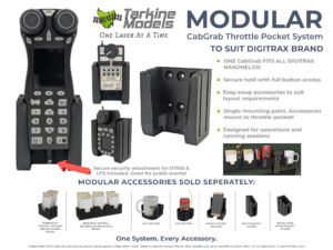 CABGRAB MODULAR Throttle Pocket - Suits All Digitrax Handhelds
